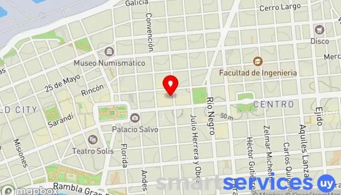 mapa de Enritur Viajes Agencia de viajes en Montevideo
