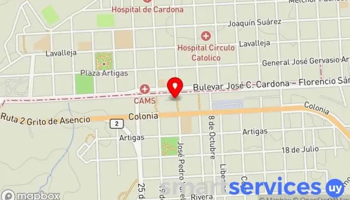 mapa de Estación Cardona Atracción turística en Cardona