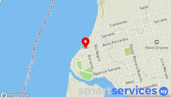 mapa de Estación Fluvial de Bella Unión Puerto deportivo en Bella Unión