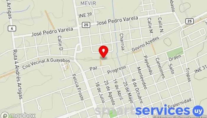 mapa de Estación Guichón Aparcamiento en Guichón