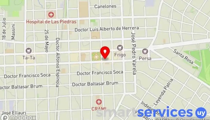 mapa de Estudio Acosta Agencia inmobiliaria, Servicios legales en Las Piedras