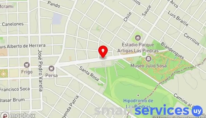 mapa de Estudio Las Piedras Agencia de publicidad en Las Piedras
