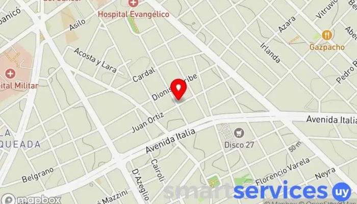 mapa de ETHOS_Agencia de Seguros Compañía de seguros, Agencia de seguros de alquiler en Montevideo