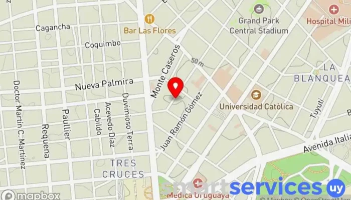 mapa de Excellence Turismo Receptivo | Experts in Luxury Travel Agencia de viajes, Agencia de excursiones en barco, Agencia de excursiones en canoa y kayak, Agencia de excursiones en helicóptero, Organizador de eventos en Montevideo