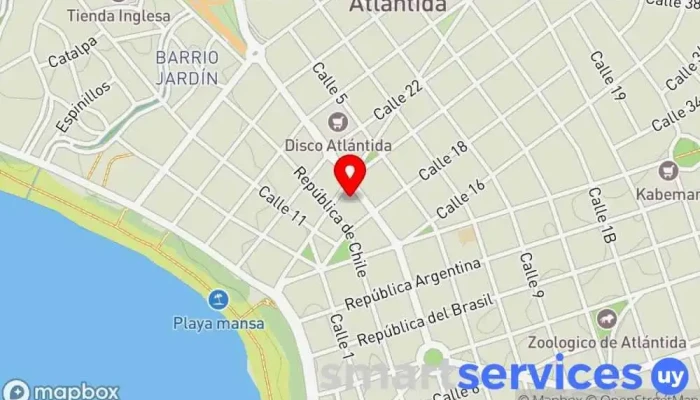 mapa de Expo Feria Recinto ferial en Atlántida