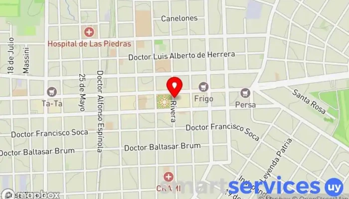 mapa de Farmashop 30 Farmacia, Cajeros automáticos, Tienda de artículos para bebés, Tienda de cosméticos, Tienda de belleza y salud, Tienda de artículos para el hogar, Tienda de artículos premamá y de bebé, Tienda de material sanitario, Perfumería en Las Piedras