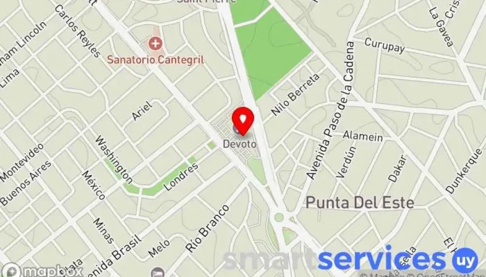 mapa de Farmashop 7 Farmacia, Cajeros automáticos, Tienda de artículos para bebés, Tienda de cosméticos, Tienda de belleza y salud, Tienda de artículos para el hogar, Tienda de artículos premamá y de bebé, Tienda de material sanitario, Perfumería en Punta del Este