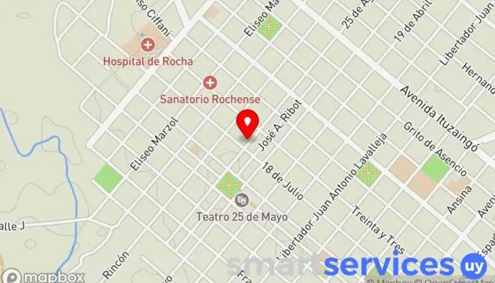 mapa de Fernando Pérez - Negocios Inmobiliarios Agencia inmobiliaria en Rocha