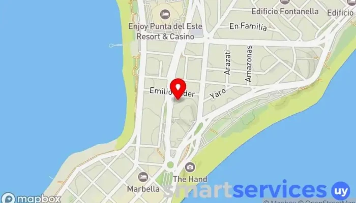 mapa de Funtour Punta del Este Agencia de viajes, Comercio en Punta del Este