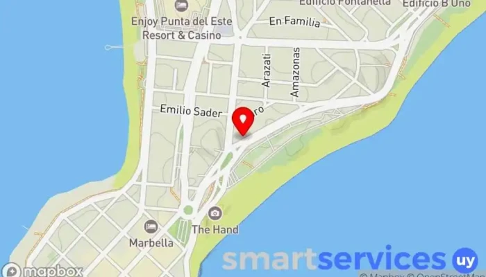mapa de García & Vidal Administración y Negocios Inmobiliarios - Punta del Este Agencia inmobiliaria, Empresa de administración de propiedades, Consultor inmobiliario en Punta del Este