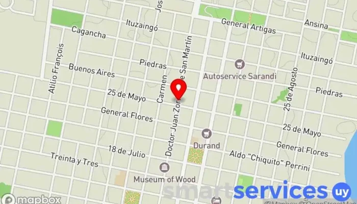 mapa de Gomeria TUCUTA Tire repair shop en Carmelo