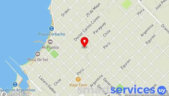 mapa de Gomistar Motores Marinos Tienda de suministros marítimos en Nueva Palmira