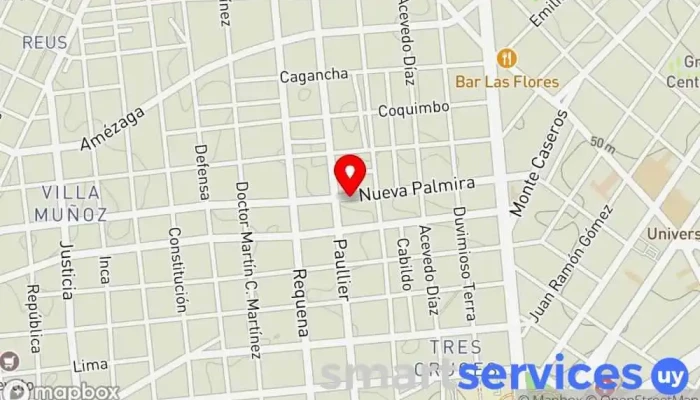 mapa de GRIT AUTOMOTORES Agencia de registro de automóviles en Montevideo