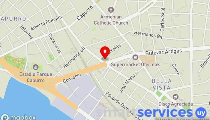 mapa de GRUPO AGENCIA - DAC ANCAP URUGUAYANA Servicio de logística en Montevideo