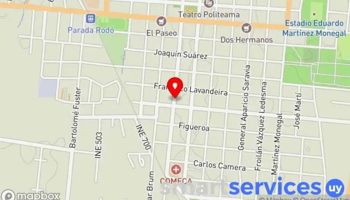 mapa de GRUPO AGENCIA - DAC CANELONES Servicio de mensajería en Canelones