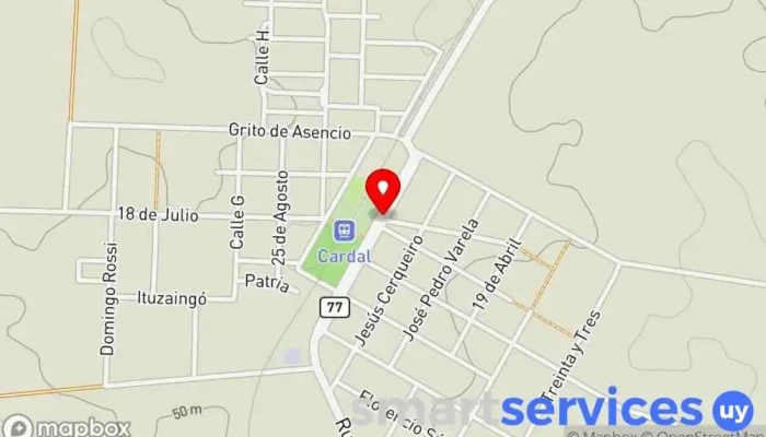 mapa de GRUPO AGENCIA - DAC CARDAL Servicio de mensajería en Cardal