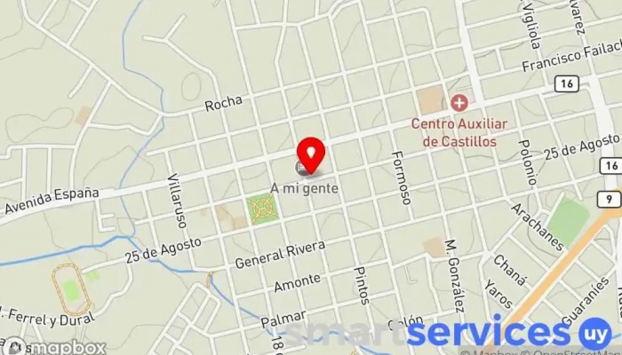 mapa de GRUPO AGENCIA - DAC CASTILLOS Servicio de logística en Castillos