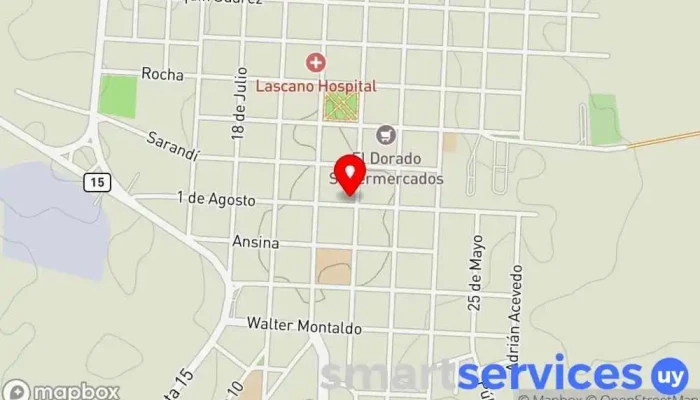 mapa de GRUPO AGENCIA - DAC LASCANO Servicio de logística en Lascano