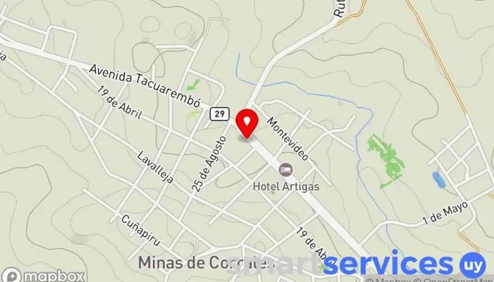 mapa de GRUPO AGENCIA - DAC MINAS DE CORRALES Servicio de logística en Minas de Corrales