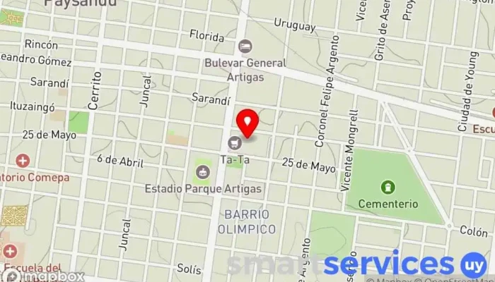mapa de GRUPO AGENCIA - DAC PAYSANDU TERMINAL Servicio de logística en Paysandú