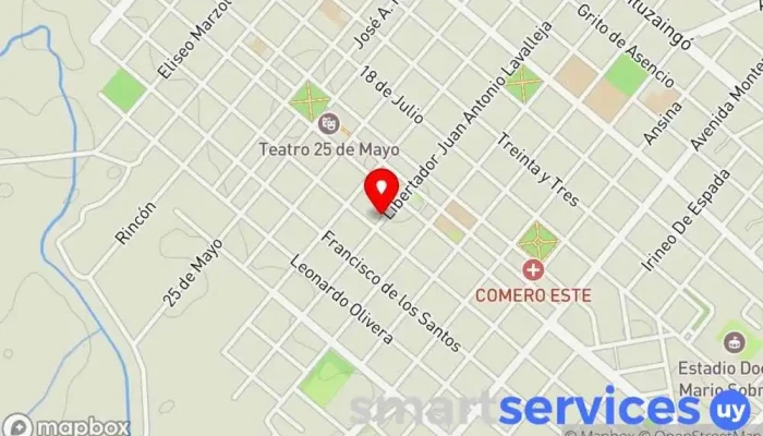 mapa de GRUPO AGENCIA - DAC ROCHA Servicio de logística en Rocha
