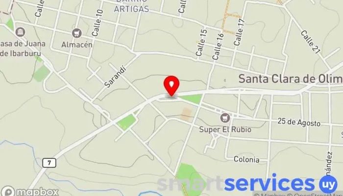 mapa de GRUPO AGENCIA - DAC SANTA CLARA Servicio de logística en Santa Clara De Olimar