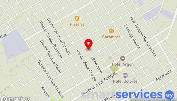 mapa de Grupo Agencia Central de Dolores Servicio de transporte en Dolores