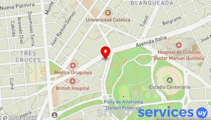 mapa de Guamatur Viajes Agencia de viajes en Montevideo
