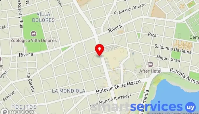 mapa de Guamatur Viajes Agencia de viajes en Montevideo