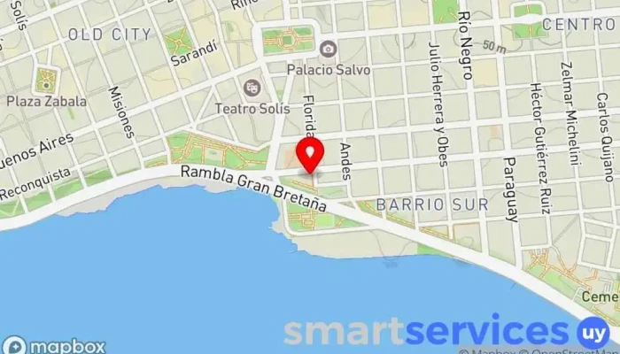 mapa de Guruyú Producciones Cine en Montevideo