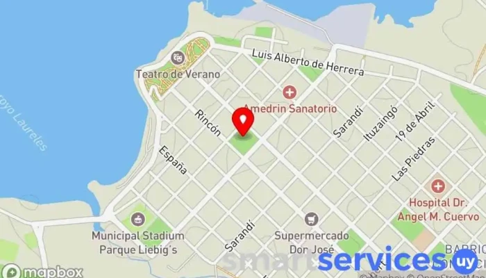 mapa de Hertz Car Rental Agencia de alquiler de coches en Fray Bentos