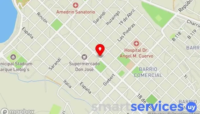 mapa de HiperViajes Fray Bentos Agencia de viajes en Fray Bentos