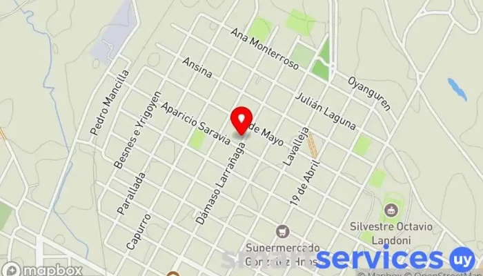 mapa de Homes Service Rentas Agencia de alquiler de grúas, Servicio de alquiler de herramientas, Traductor en Durazno