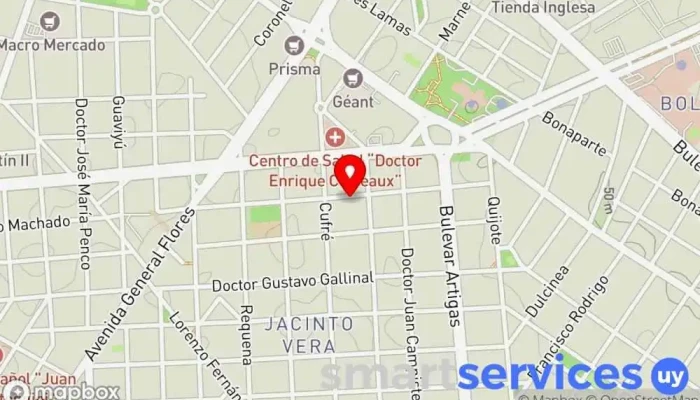 mapa de Hotel Bella Vista  en Montevideo