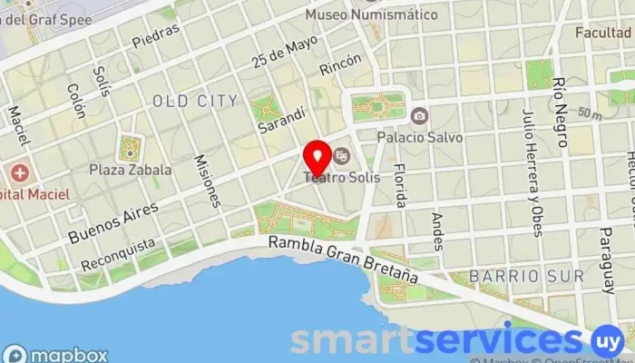 mapa de Hungry Art Comercio en Montevideo
