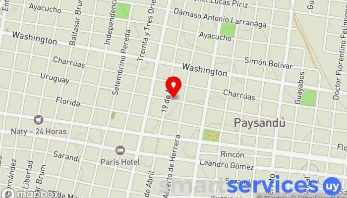 mapa de IM seguros Corredor de seguros en Paysandú