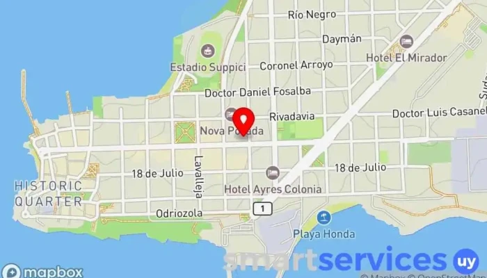 mapa de Información Turística Centro de información turística en Col. del Sacramento