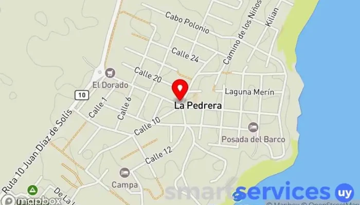 mapa de Información Turística Centro de visitantes en La Pedrera
