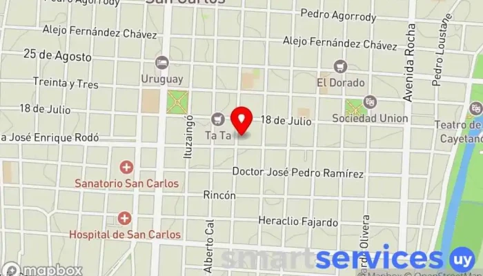 mapa de Inmobiliaria Borges Agencia inmobiliaria en San Carlos