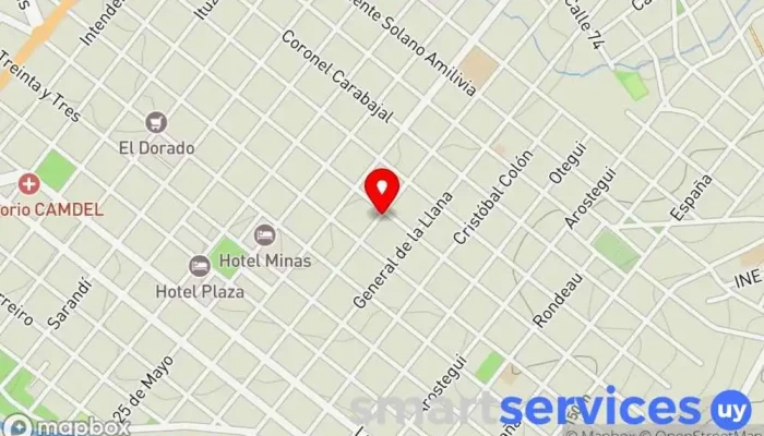 mapa de Inmobiliaria Brun Hnos. Agencia inmobiliaria en Minas