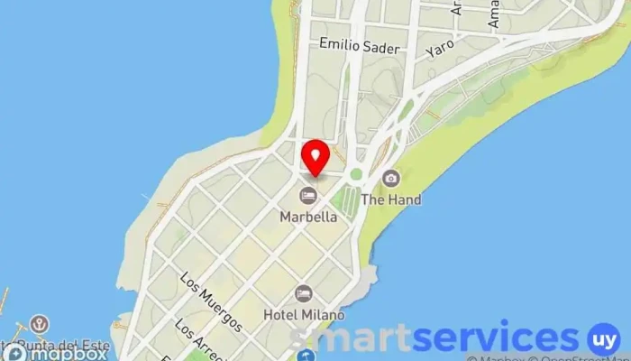 mapa de INMOBILIARIA DIONI STUART & ASOC. Agencia inmobiliaria, Urbanización, Agentes inmobiliarios, Tasador inmobiliario, Consultor inmobiliario en Punta del Este