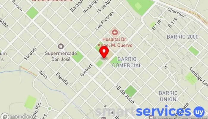 mapa de Inmobiliaria Giovanna Retamar Agentes inmobiliarios en Fray Bentos
