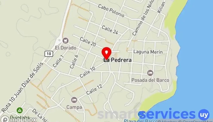 mapa de Inmobiliaria La Pedrera Agencia inmobiliaria en La Pedrera