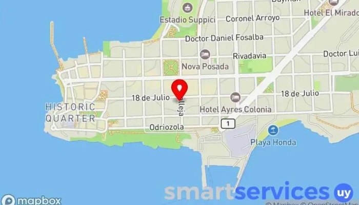 mapa de Inmobiliaria Namasté | Inmobiliaria en Colonia, Uruguay Agencia inmobiliaria en Col. del Sacramento