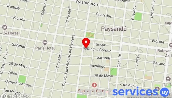 mapa de Inmobiliaria Piria´s Agencia inmobiliaria en Paysandú