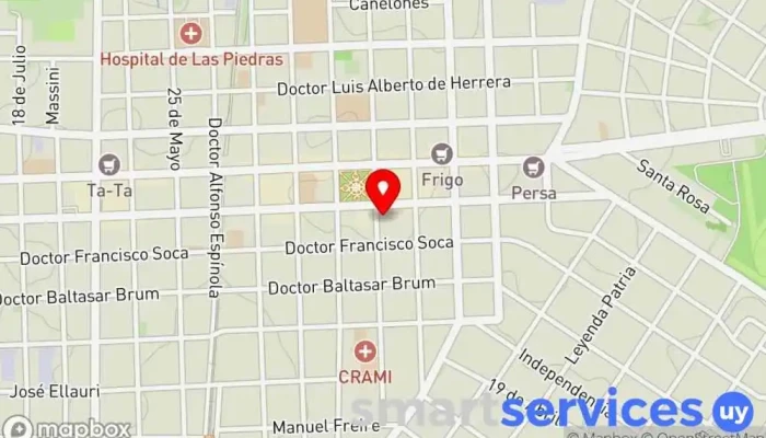 mapa de Inmobiliaria Rossi - Estudio Integral Rossi Agencia inmobiliaria en Las Piedras