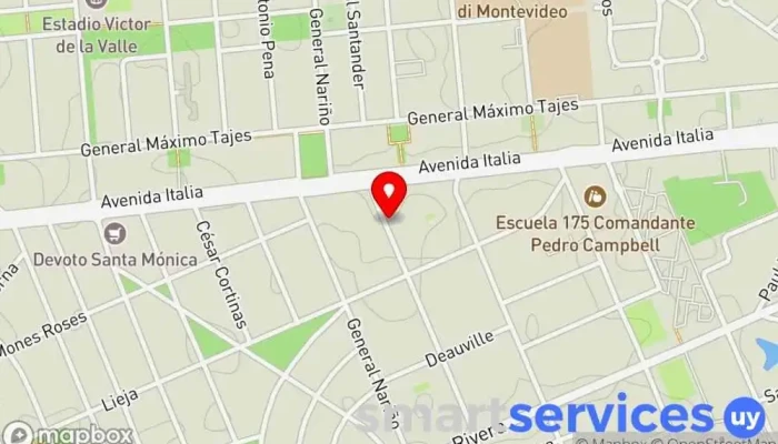 mapa de Jetmar Viajes - Casa Central Agencia de viajes en Montevideo