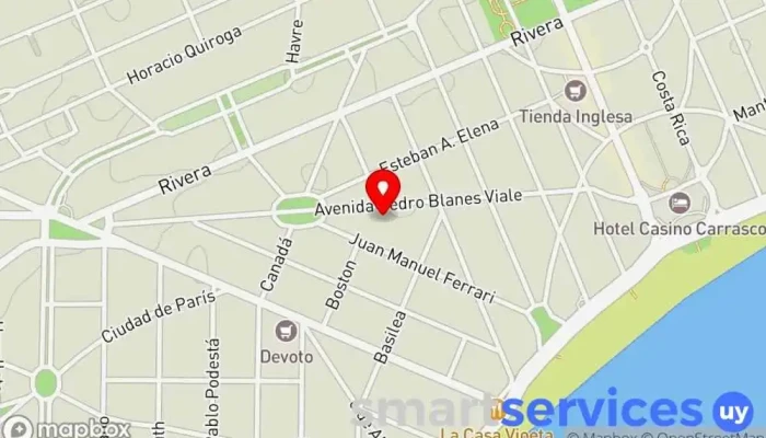 mapa de Jetmar Viajes - Corporativo Agencia de viajes en Montevideo