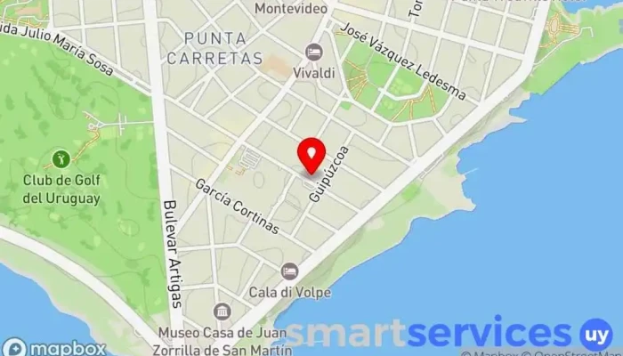 mapa de Jetmar Viajes - Punta Carretas Agencia de viajes en Montevideo