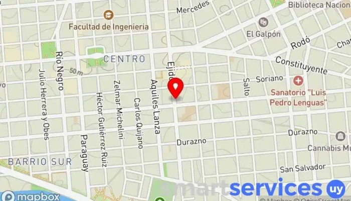 mapa de Jotacé Viajes y Turismo Agencia de viajes en Montevideo